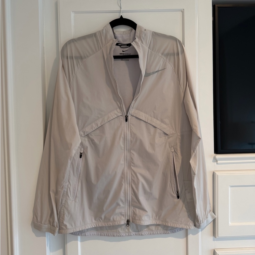 Nike Shield Light Gray Running Jacket